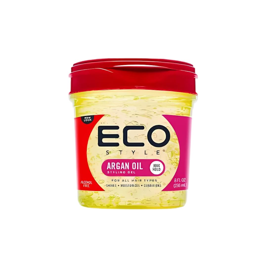 Eco Style Argan Oil Styling Gel 8oz with 1 Omoge Edge Brush - Image 2