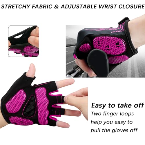 Image of MOREOK Shock-Absorbing Breathable Biking Cycling Gloves Half Finger Outdoor Sport Bicycle Gloves Mountain Road Bike Riding Gloves for Men and Women