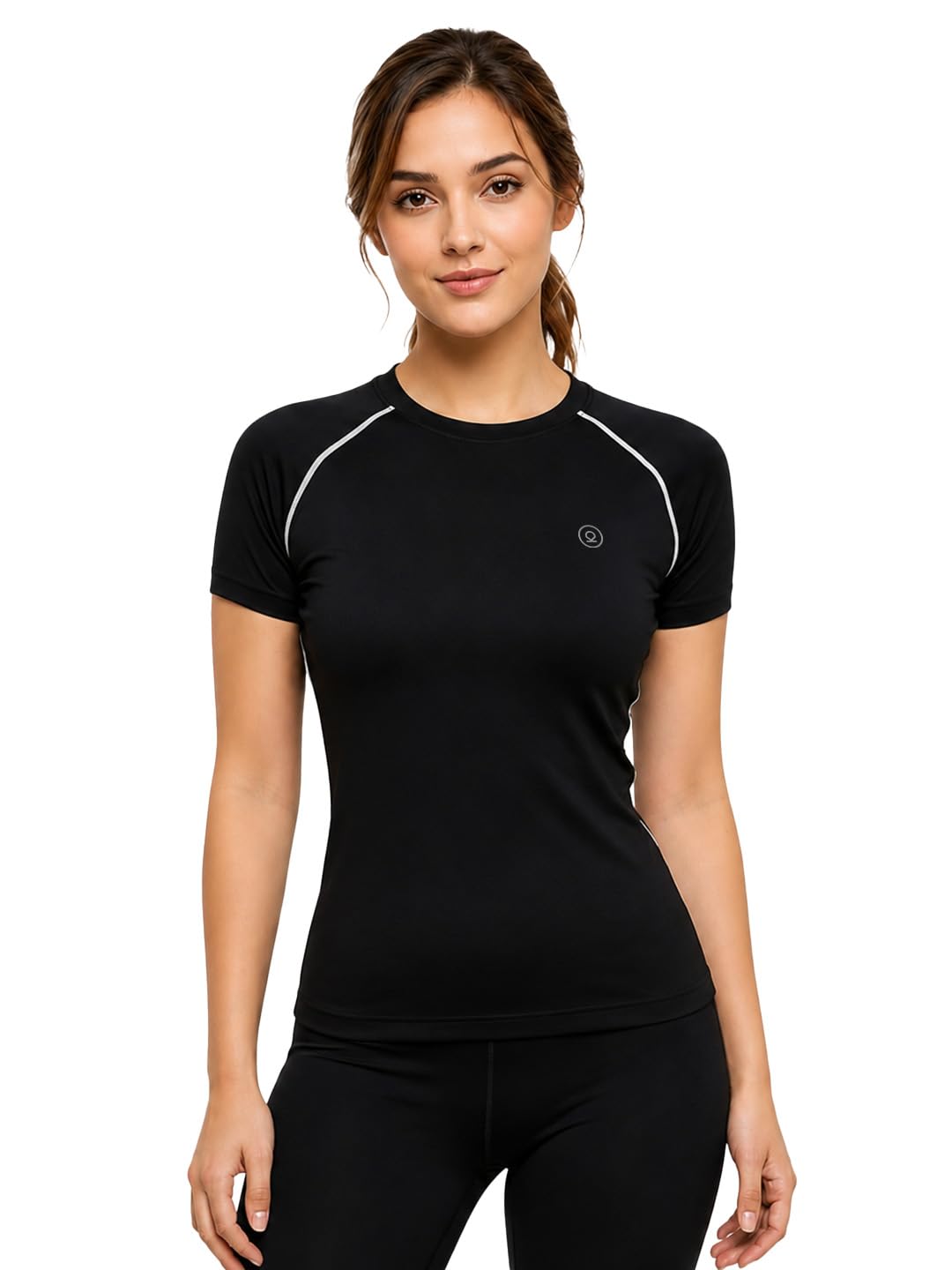 Women’s Compression Gym T-Shirt for Running, Workout, Training, Sports & Activewear | Quick Dry Breathable Stretch Fabric | Body Fit Half Sleeve Athletic Sports Tee for Women