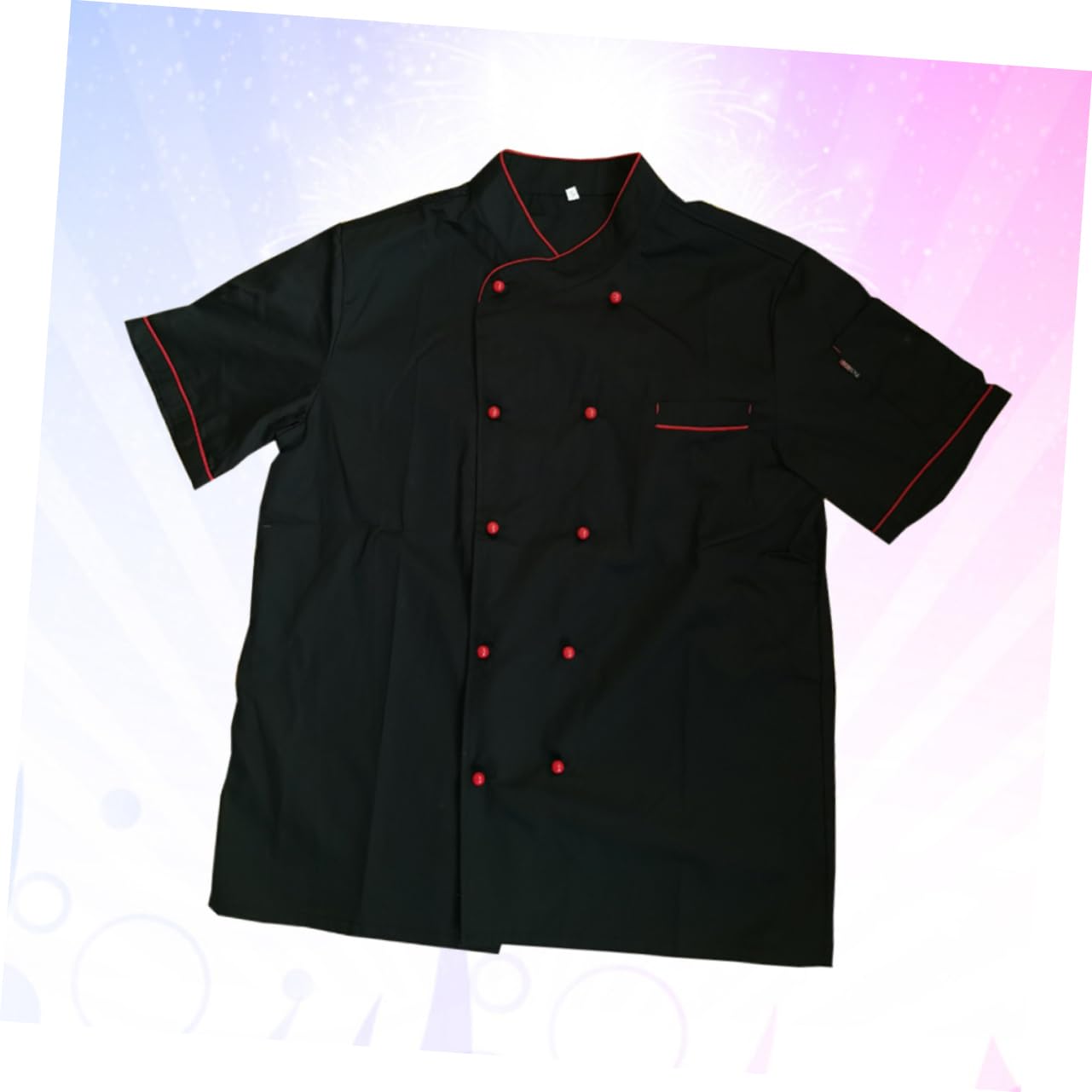 GALPADA Catering Chef Jacket Short Sleeve Chef Coat Unisex Work Clothes Comfortable and Breathable Washable