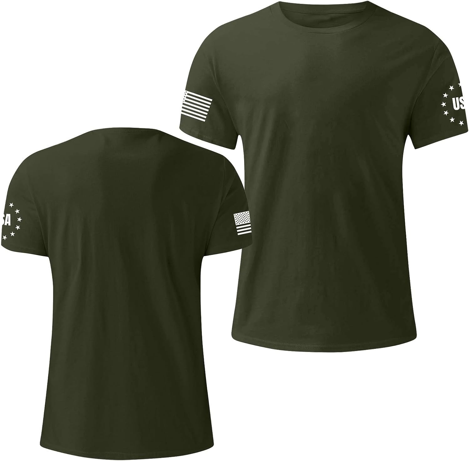 Ymosrh Mens America T Shirt Independence Day Novelty Graphic Print Patriotic Tshirt, M-3XL