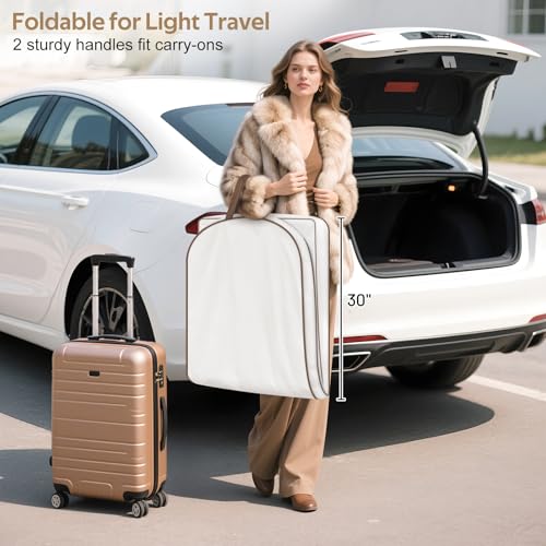 MISSLO 60" Foldable Garment Bags for Travel Bundle with 60" Cotton Garment Bags2