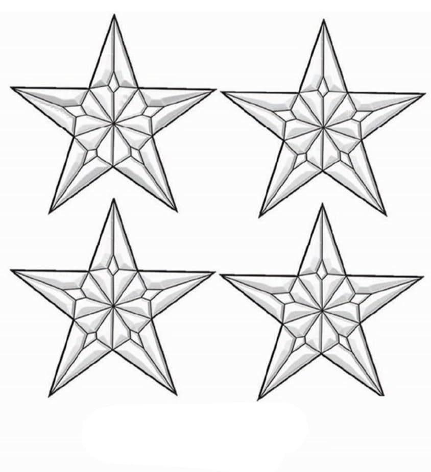 2-3/4" Exquisite Clear Glass 5 Point Star Bevel Cluster EC225-image-11
