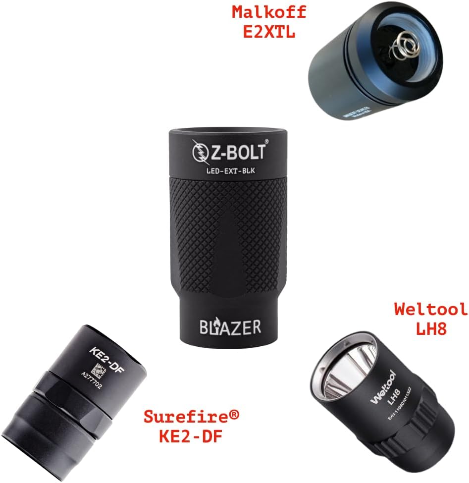 Z-BOLT® LED Light Head (Matte Black) - Replacement Rifle & Flashlight Head for Malkoff E2XTL & Weltool LH8, SF KE2-DF, 65,000 Candela, Water Resistant, Shock Resistant