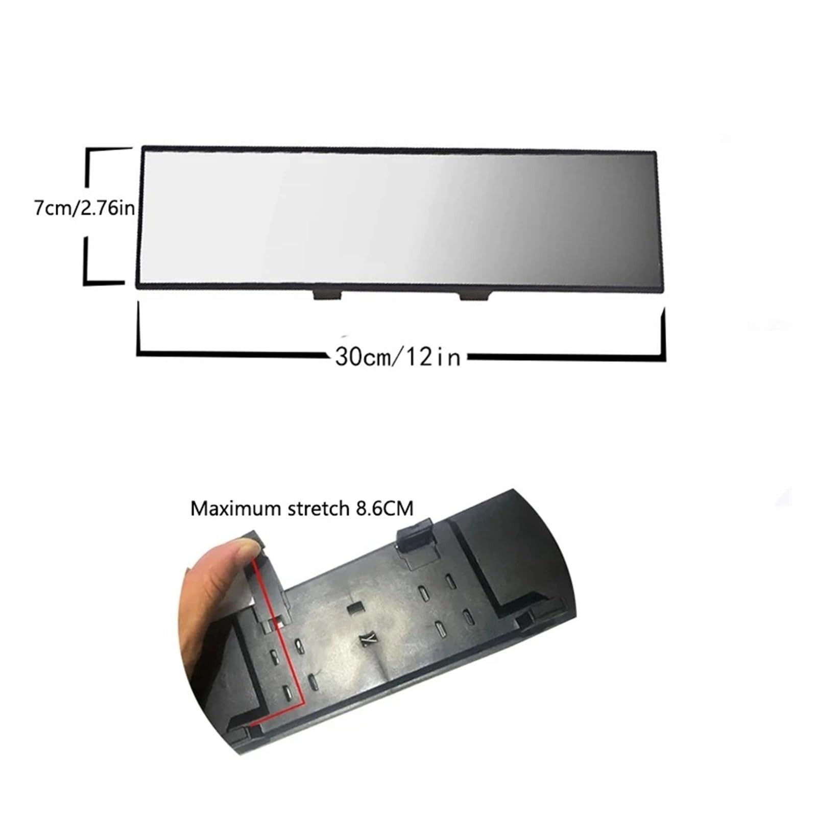 Espejo retrovisor Interior Universal, antirreflejo, Gran Angular, Convexo, para Coche y Asiento Infantil.