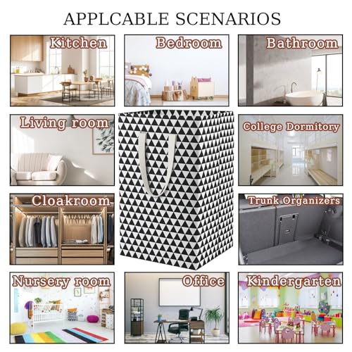 Image of 75L Waterproof Laundry Hamper Collapsible Laundry Basket Cotton Handle Laundry Bag Large Clothes Storage Toy Organization for Bathroom Bedroom Laundryroom College Dorms