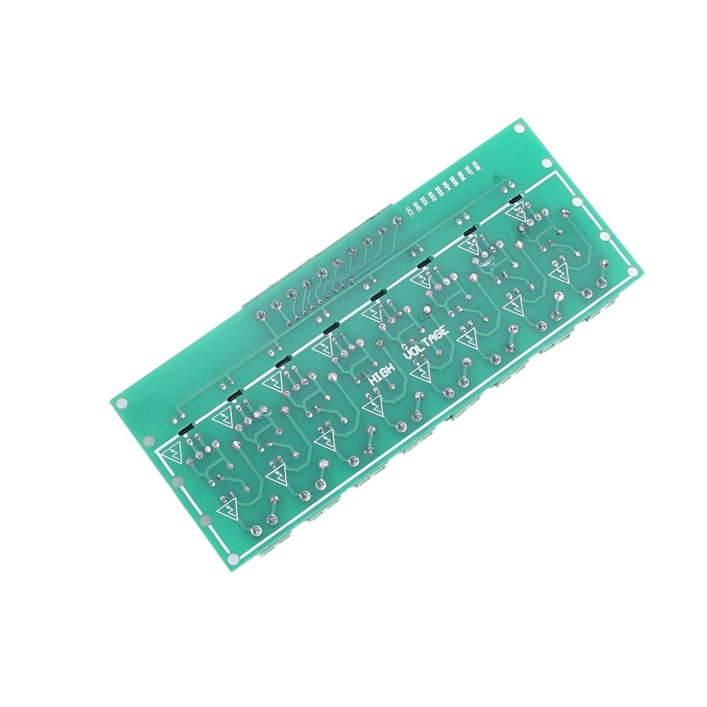 Module d'Isolation Optocoupleur, Carte d'Isolation Optocoupleur 8CH AC 110V 220V 8 Canaux PNP Sortie Haut Niveau Module de Test AC Moniteur de Puissance