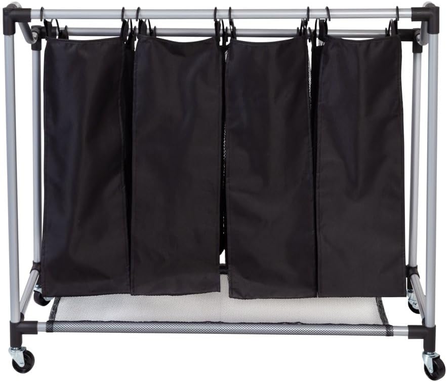 KiLTi Deluxe Quad Laundry Sorter, Mesh Bags Yaxa Colombia