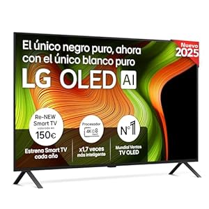 Lg Oled55b56la - Tv 55", Oled 4k, Smart Tv Ai B5, Webos 25, Super Upscaling, Dolby Vision Y Dolby Atmos, Amd Freesync, Alexa/google Assistant, Negro