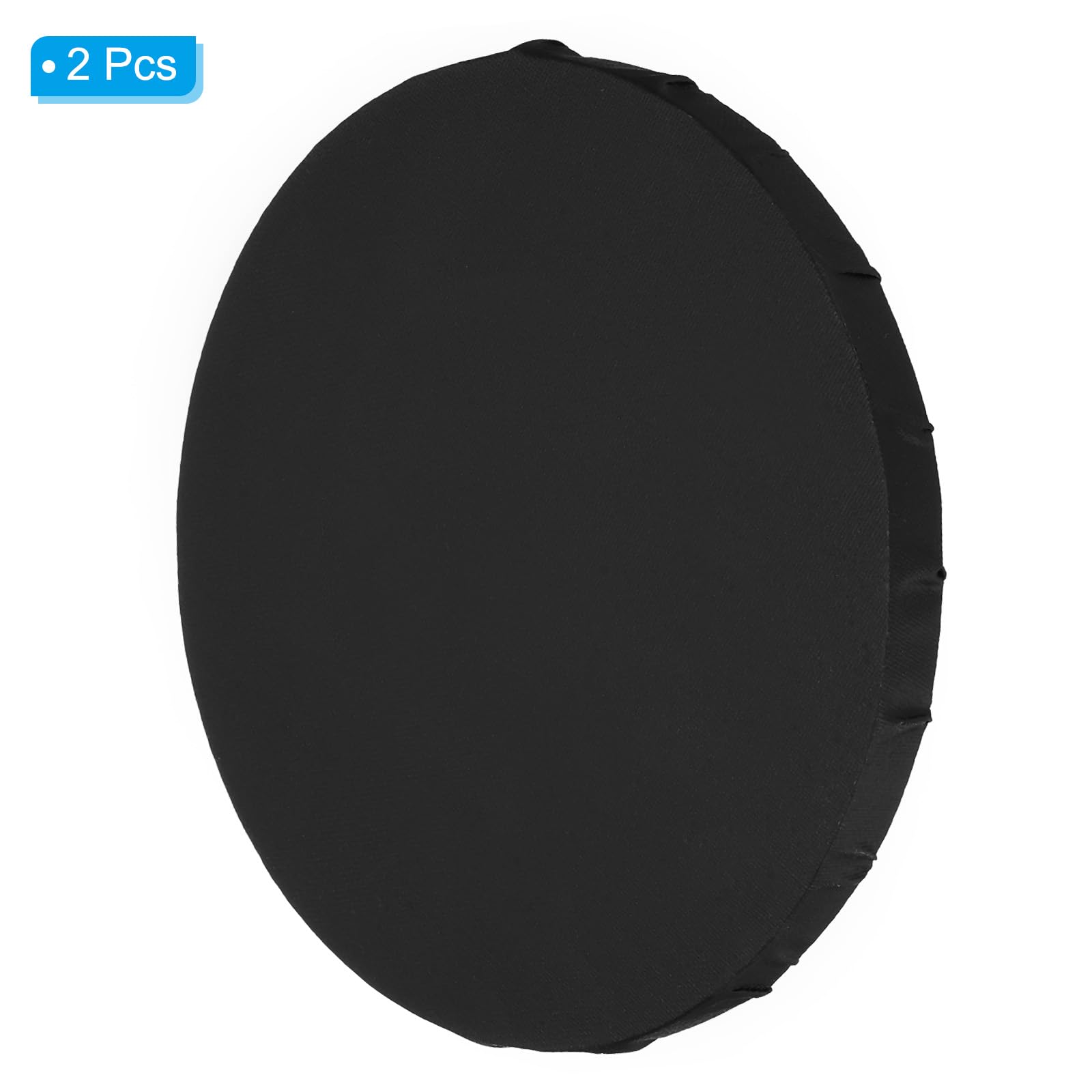 PATIKIL Lot de 2 toiles rondes en bois tendues pour peinture, peinture acrylique, peinture à l'huile, 30,5 cm, noir
