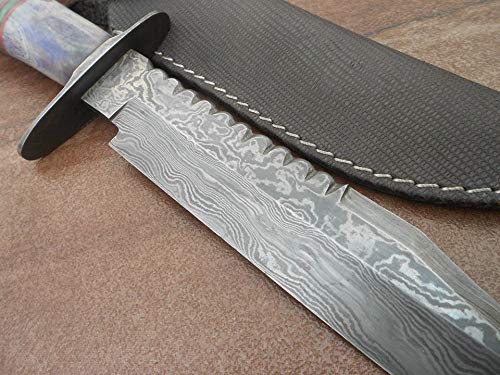 KE-0215-HK Custom Handmade Damascus Knives-16