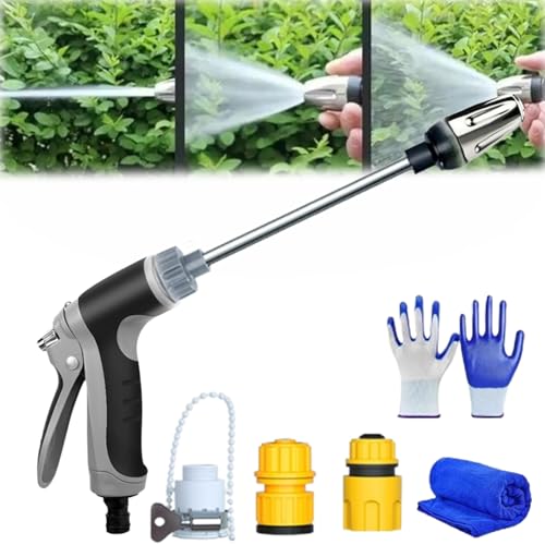 Qinux WaterBlitz hochdruckreiniger Water Blitz, hochdruckreiniger Pistole, hochdruckdüse für gartenschlauch, Mit 360° Drehung Für DREI Sprühmodi, Ausgestattet Mit Metallgelenken, Für Schläuche (A)