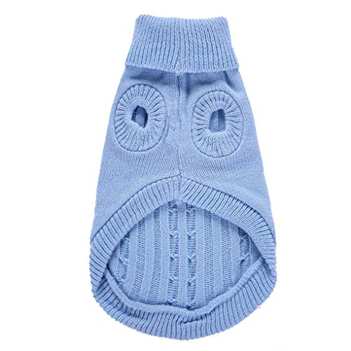 Image of Dog Sweater Soft Warm Turtleneck Knitted Clothes for Small Medium Large Pet