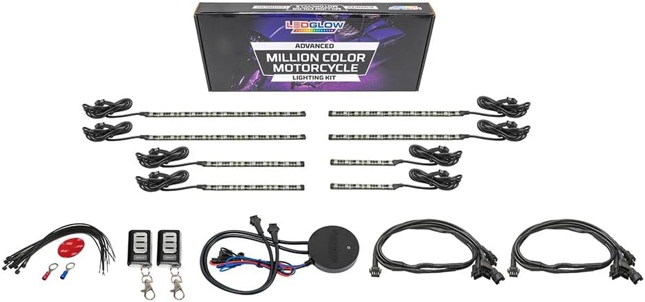 LEDGlow 8-Piece Bluetooth Advanced Million Color LED Motorcycle Lighting Kit wiring diagram