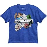 Minecraft Little Boys' Explosive Group Tee, Royal Heather (5/6)