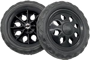 Shopping Trolley Wheels x 2 for 2 Wheel Granny Basket Supermarket Trolley Spare Replacement Wheels Black