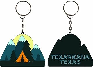 Texarkana Texas Souvenir tent Metal Keychain