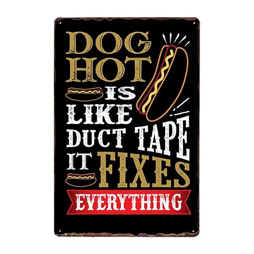Fast Food Hotdogs - Metal Tin Sign Retro Vintage Plaque Set of 4