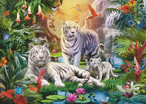 Ravensburger Puzzle 12000886 - Familie der Weißen Tiger - 1000 Teile...