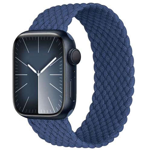 SOLOLUP Braided Solo Loop for apple watch bands for women 40mm 41mm 38mm iwatch bands 40mm womens Men, Stretchy Nylon Sport Elastic Strap for apple Watch Series 9 bands 8 7 6 5 4 3 2 1 SE
