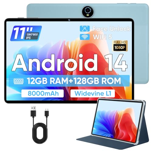 2024 Tablet 11 pulgadas Tablets Android 14 con Octa-Core, 12GB RAM 128GB ROM, 8000mAh Battery,...
