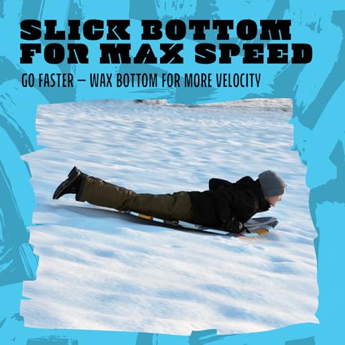 Flexible Flyer Snow Screamer Premium Foam Sled for Kids and Adults - 47" Snow Sled, 1 or 2 Person Winter Toboggan Slider with Handles, Extremely Lightweight, for Ages 5 & Up by Flexible Flyer - Image 6