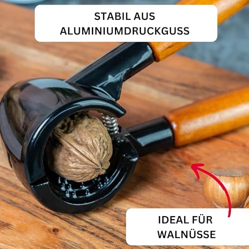 Foto von Westmark Nussknacker/Sektzange, Länge: 16,8 cm, Aluminium, Sieger Nussprofi Deluxe, Schwarz/Braun, 332622E1