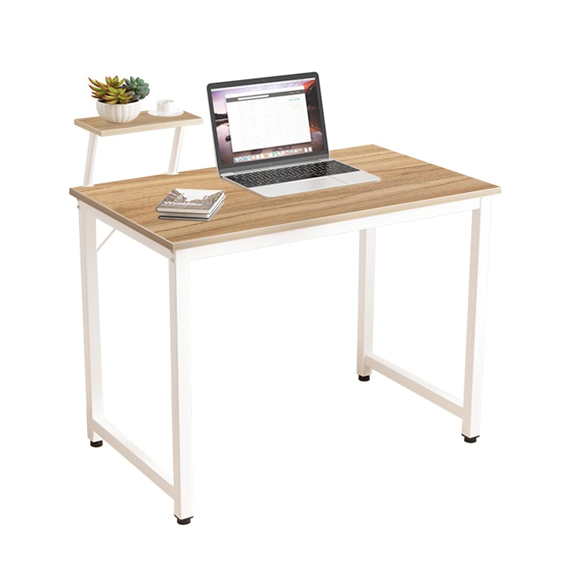 sogesfurniture Mesa de Ordenador Moderno Escritorios para Computadora Escritorio de Oficina Mesa de Trabajo Mesa de Estudio de Madera y Acero, 100x50x75cm, WK-JK100-OK-BH