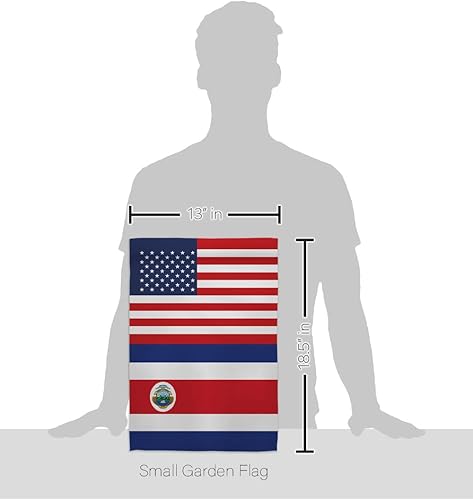 Miniatura 2 de Bandera de jardín de la amistad de Costa Rica, nacionalidad regional, internacional, países del mundo, área particular, pancarta de decoración de