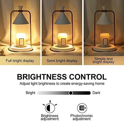 Qigapav Candle Warmer Lamp, Adjustable Brightness Wax Warmer Lamp，Electric Candle Warmer Compatible With Small And Large Candles,Aromatic Candle Holders For Home Decoration (White) #TOP4