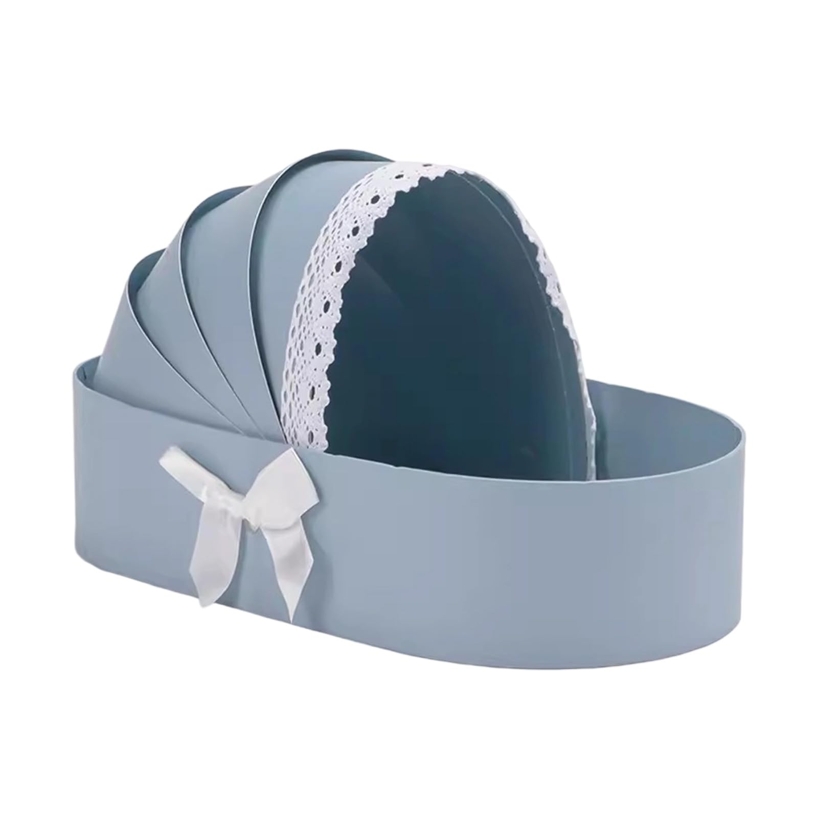 Xjdzineq Showers Empty Flower Basket Gift Box Cradle Shape Hamper Basket for Baby Wedding Floral Arrangement Baby