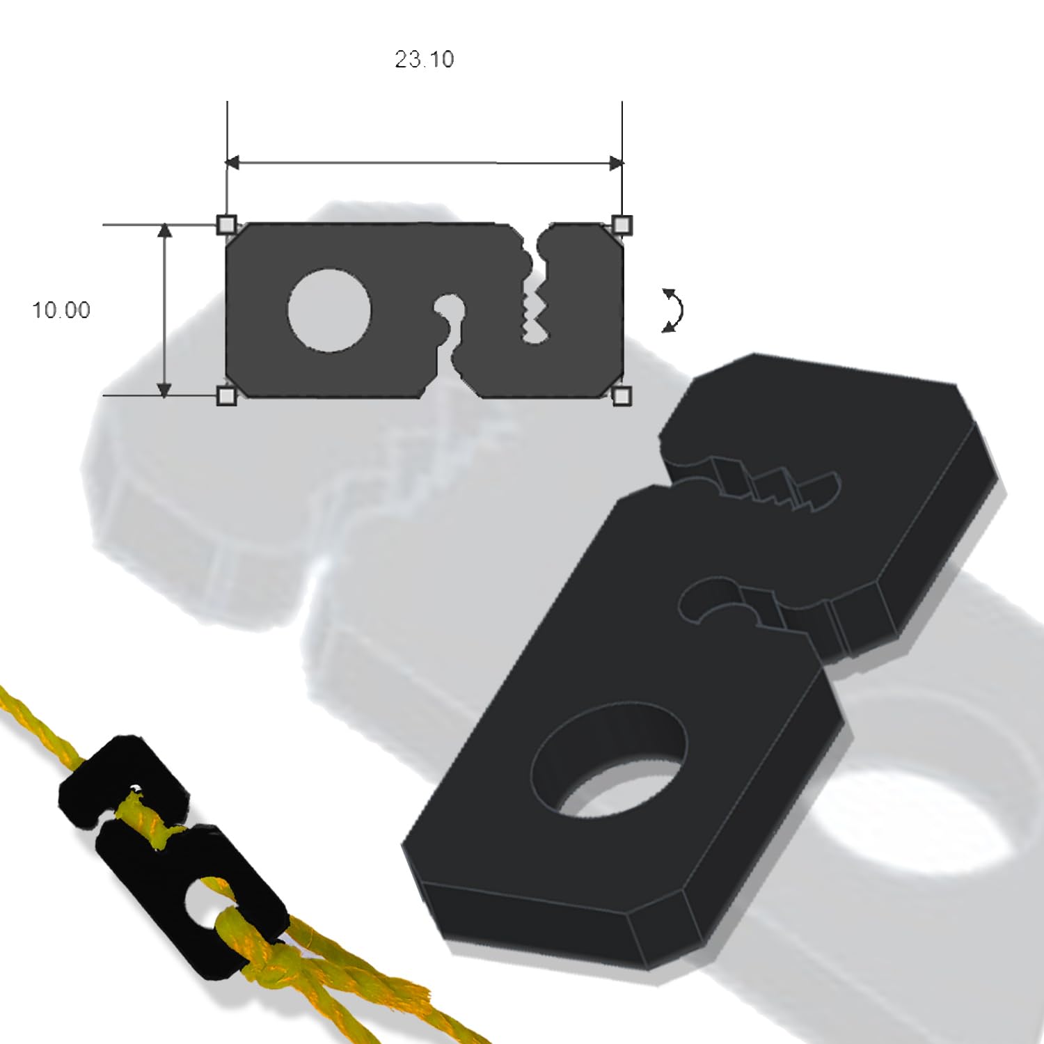 Bauschnur Maurerschnur Set 50m (1,7mm) - Richtschnur inkl. Schnurspanner Schnurwasserwaage 20cm verzinkt 3,5mm Erdnägel