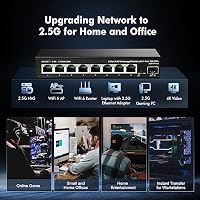 Binardat 8 Port 2.5G Switch mit 10G SFP+ Port, 8 x 2.5 Gigabit RJ-45 Base-T Ports, Unmanaged Multi-Gigabit Desktop Ethernet Switch – Ansicht 7