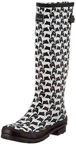 Joules Welly Print, Stivali Donna, Black