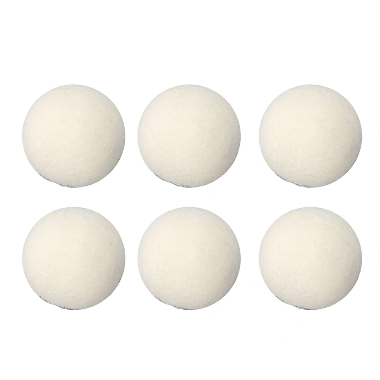 Baxnore Palline per asciugatura in lana naturale Confezione da 6 palline per ammorbidente riutilizzabili Riducono l'adesione statica Accorciano il tempo di asciugatura per i vestit (3,5 cm)