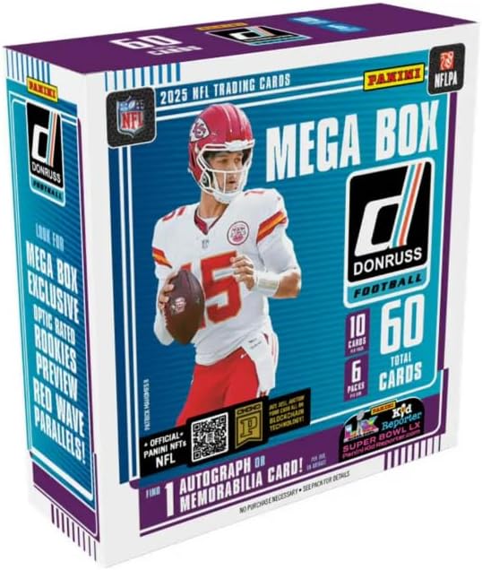 2025 Donruss Football Trading Cards Mega Box