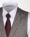 Ruth&Boaz 2Pockets 4Buttons Wool Herringbone Tweed Tailored Collar Suit Vest (M, Herringbone brown)