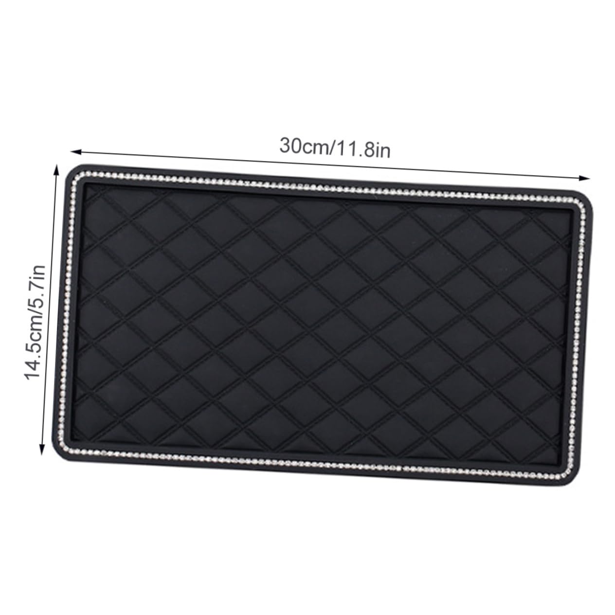 OSALADI 2pcs Dashboard Non Slip Mats with Rhinestone Decor Skidproof Dashboard Pad for Phone Holder Navigation Accessories Elegant and Durable