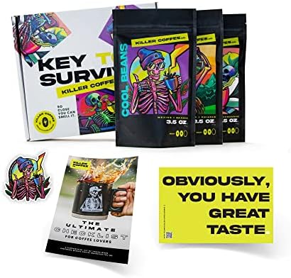 Killer Coffee Company- The Best Specialty Coffee Box - 3 Unique coffees from Mexico - Cool Gift Box - Freshly Roasted Beans - Medium Grind