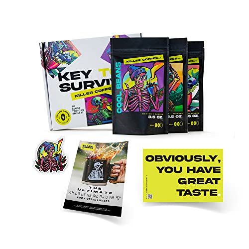 Killer Coffee Company- The Best Specialty Coffee Box - 3 Unique Coffees From Mexico - Cool Gift Box - Freshly Roasted Beans - Medium Grind #TOP1