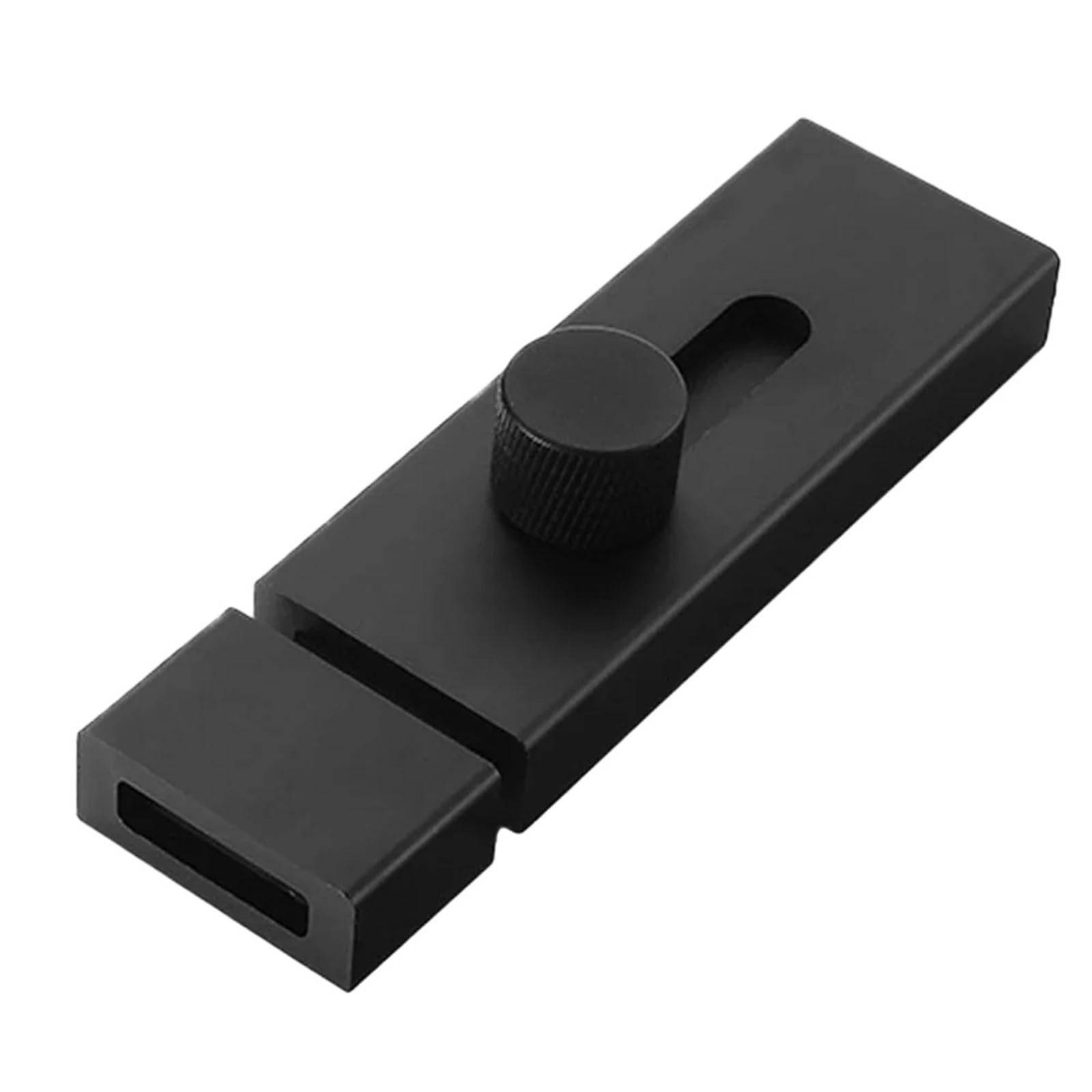 Gate Bolt Door Lock Latch Punch-Free Bolt Sliding Bolts Anti-Theft Security Aluminum Alloy Toilet Gate Hardware(Black 100mm)