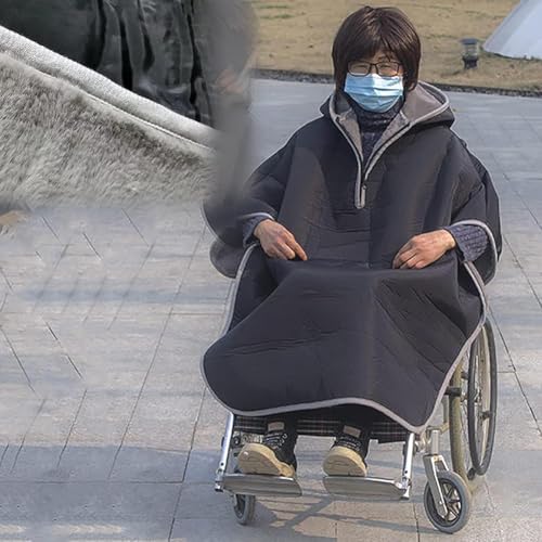 Couverture pour fauteuil roulant chaude pour balades hivernales personnes âgées