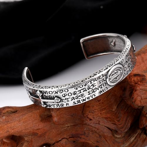 Virgin Mary Cross Bracelet - Virgin of Guadalupe Scriptures Stainless Steel Bangle - Religious Catholic Gifts4