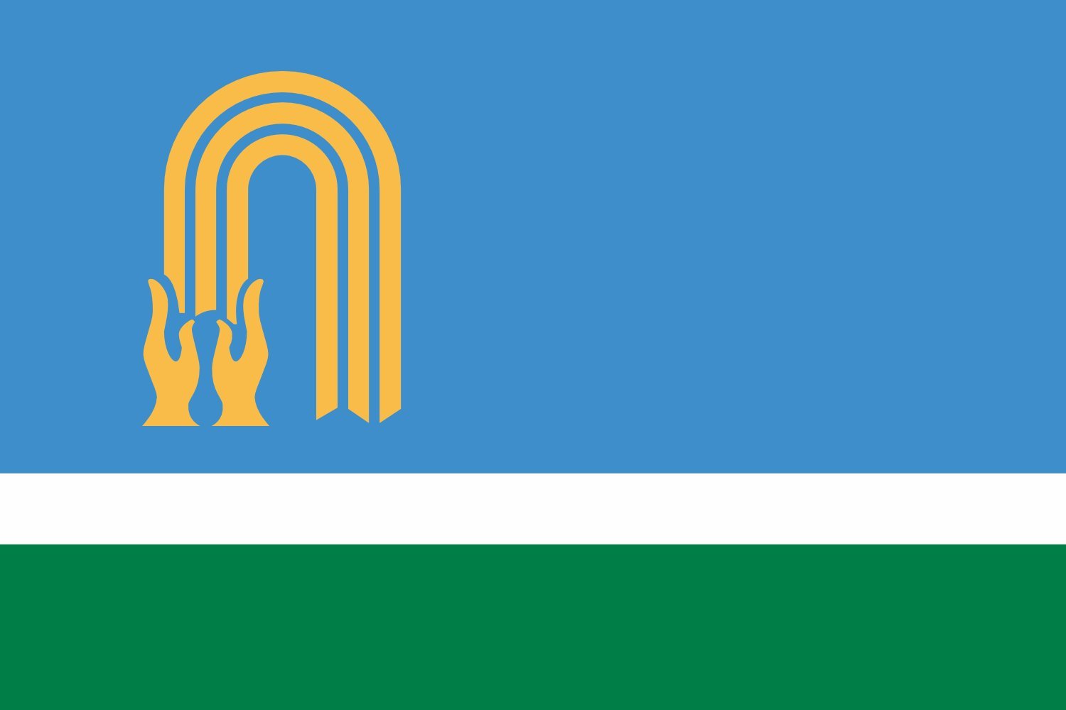 Drapeau Oktyabrsky Bashkortostan grand format tissu résistant intempéries