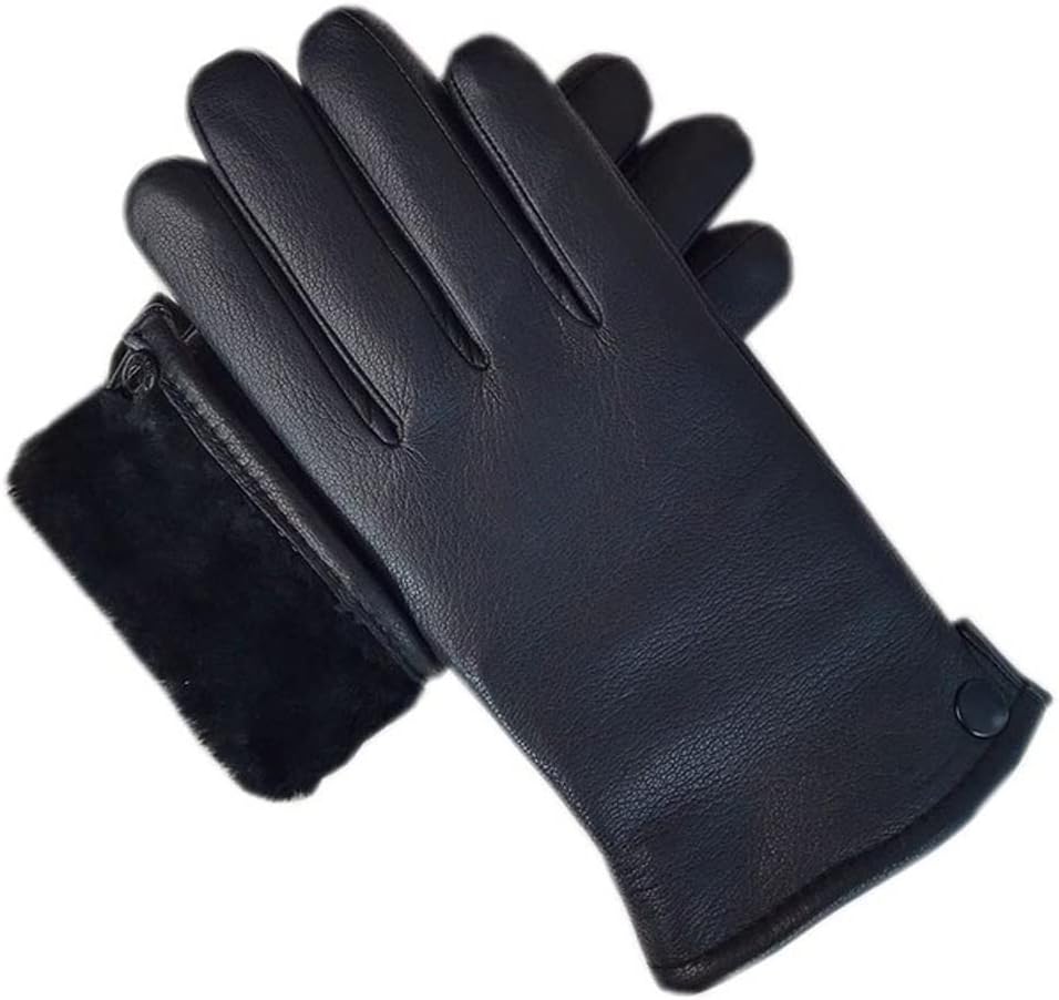 かだひ] HKGFAYO 冬のメンズ厚手の手袋暖かい柔らかい柄なし手袋メンズ