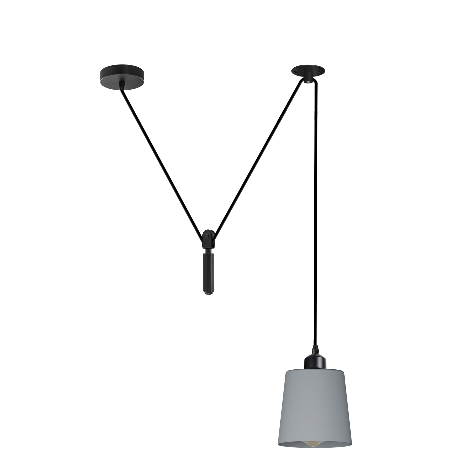 DC VOLTAGE Vintage Industrial Spider Ceiling Hanging Pendant Lighting Lamp Kit Chandelier Adjustable 2m Grey