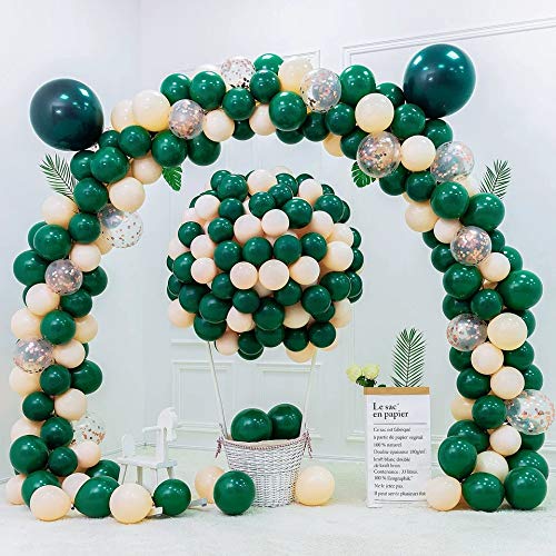 Image of 50pcs 12 inch Party Decoration Matte Latex Balloonfor Birthday Wedding Engagement Anniversary Christmas Festival-Blackish Green