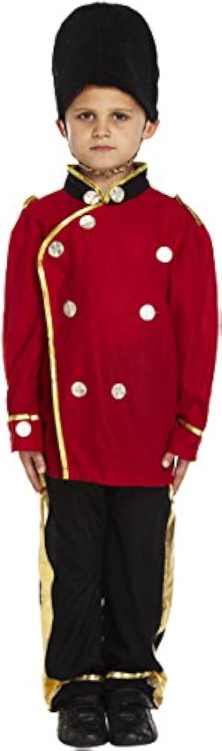 Boys Busby Guard Fancy Dress Costume Royal Soldier Uniform London Child Outfit