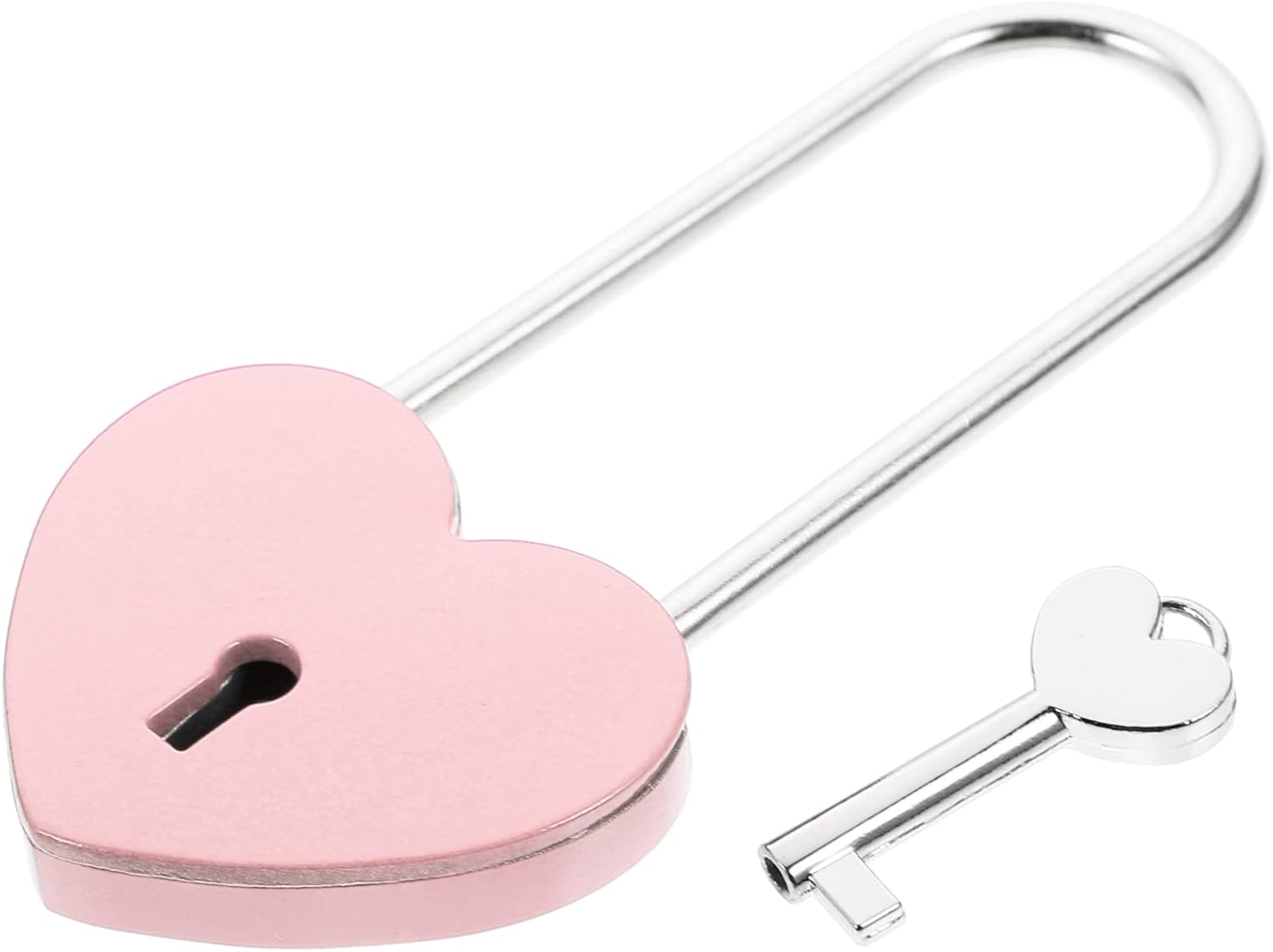 NUOBESTY Heart Shaped Padlock, Mini Metal Lock with Key Padlock Couple