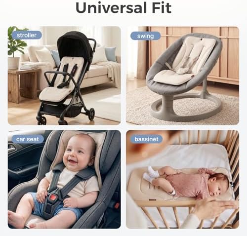 Momcozy Reversible Stroller Seat Liner, Mesh & Water-Resistant Sides — view 7